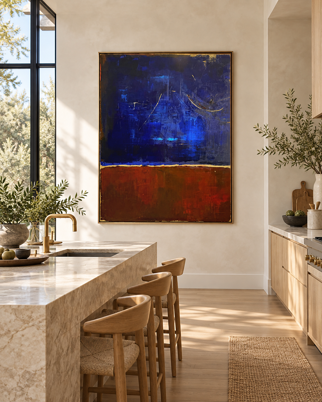 SILENTIA ANIMAE — abstract oil painting 120×150 cm